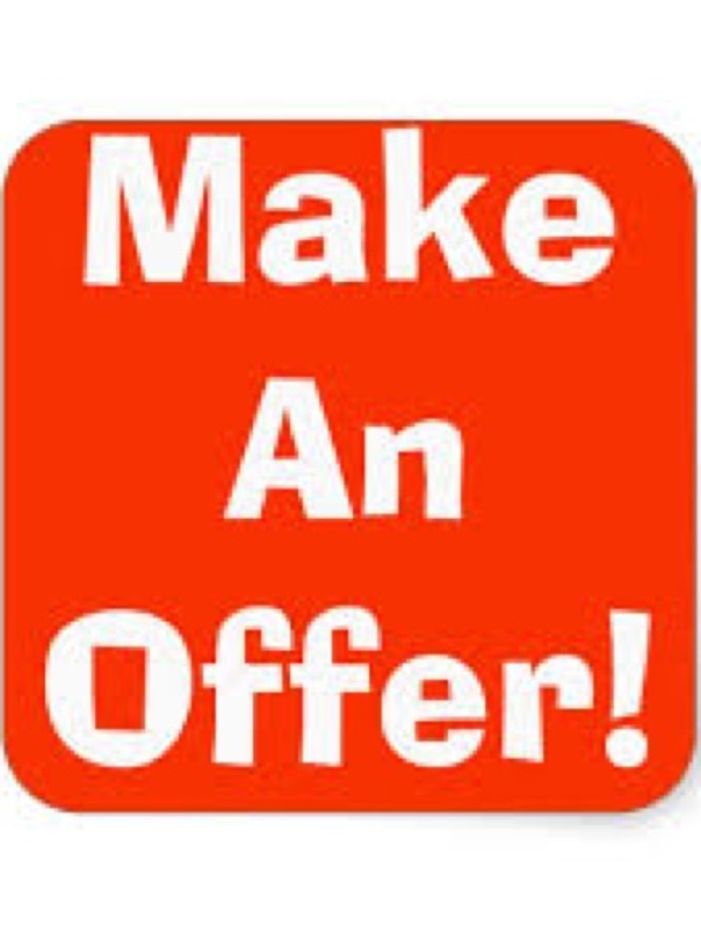 Red 'Make An Offer' Graphic Sticker